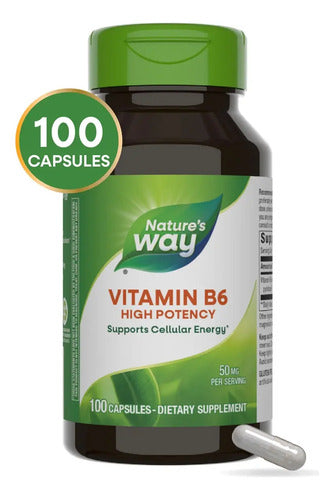 Natures Way - Vitamina B6 50mg 100 Capsulas N/a