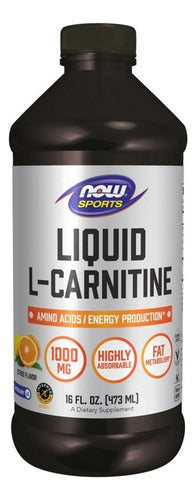 Carnitina Líquida - Now Sports - 473 Ml Citrus Importado