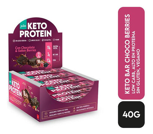 Granolín - Barras Keto Protein Vegano 40gr - 16 uds
