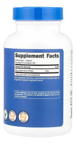 Nutricost - Boron 5 Mg 240 Capsulas N/a