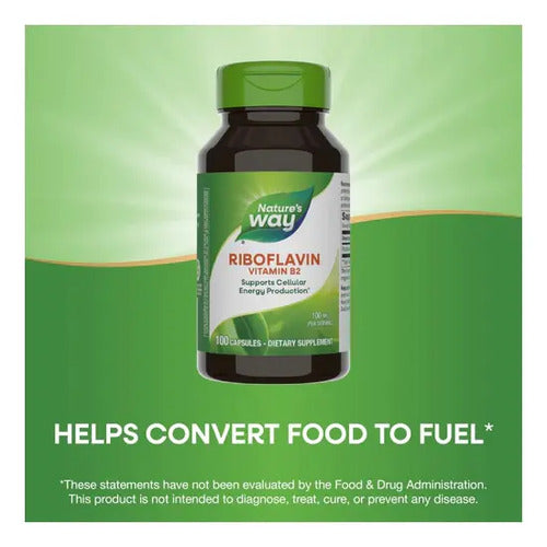 Natures Way - Riboflavina Vitamina B2 100mg 100 Capsulas N/a