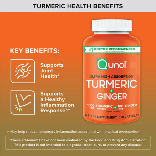 Suplemento Qunol, Cúrcuma 1000 Mg Con 100mg Jengibre