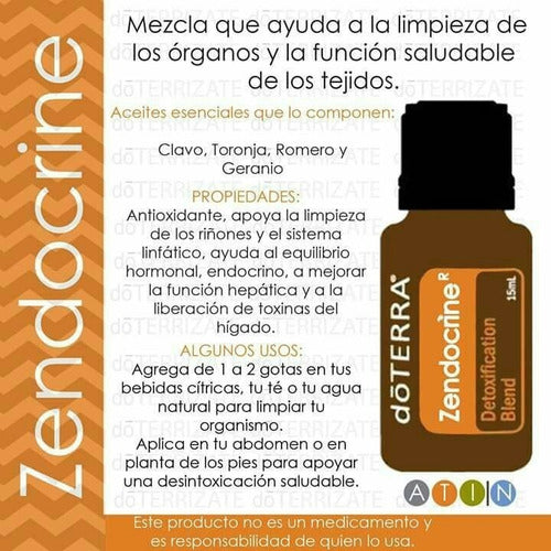 Aceite Esencial Doterra Zandocrine Mezcla Desintoxicante 15m