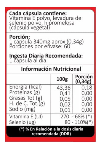 Avanti- Vitamina E + Selenio 60 Cápsulas