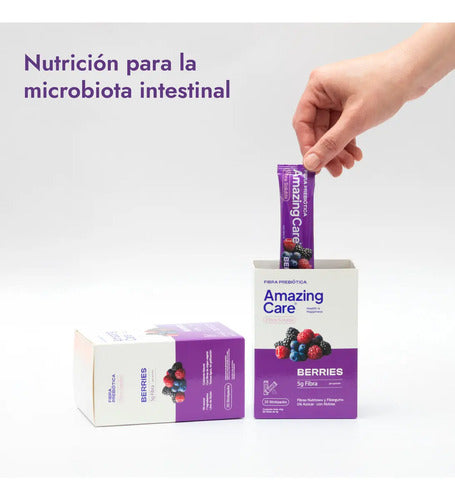 Amazing Care - Fibra Prebiótica Sabor Berries 20 Sticks Berries
