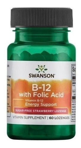 60 Pastillas De Vitamina B-12 Y Ácido Fólico De Swanson