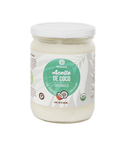 Aceite De Coco Organico Sin Sabor/olor Extra-virgen 500 Ml