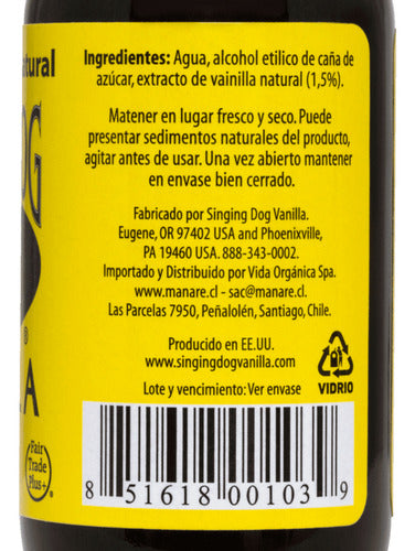 Singing Dog- Extracto De Vainilla Puro 59ml