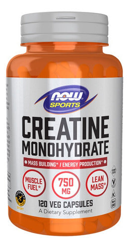 Creatina Monohidratada 120 Vegcasps Now Foods Sports Sabor Sin Sabor
