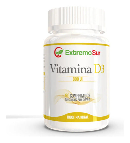 Vitamina D3 800ui, 60 Comprimidos Sabor Neutro
