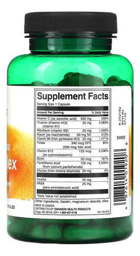 Swanson B-complex Super Estress Con Vitamina C 100 Caps