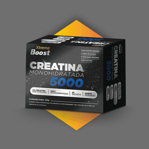 Creatina Monohidratada 5000 Xtreme Boost Sabor Naranja