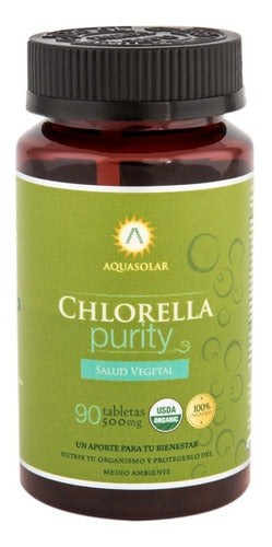 Aquasolar - Chlorella Purity 90 Tabletas 100% Orgánicas