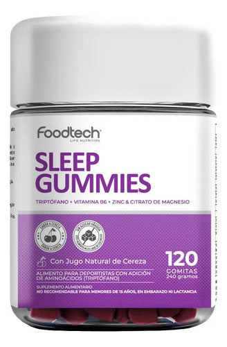 Foodtech - Sleep Gomitas (triptofano, B6, Zinc Y Magnesio)