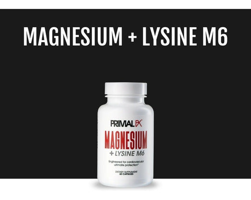 Primal Fx - Magnesio Magnesium + Lysine M6 60caps Sin Sabor
