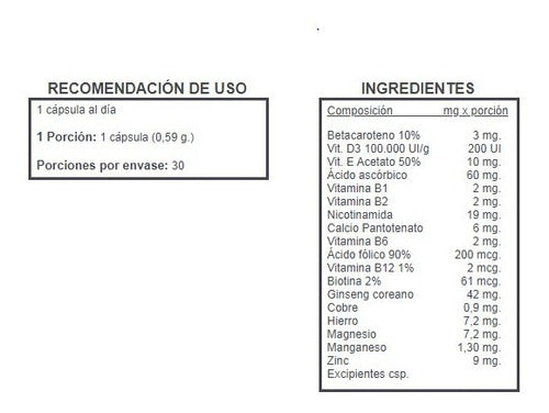 Multivitaminico Vitday Senior (en Estuche Con 30 Cápsulas)