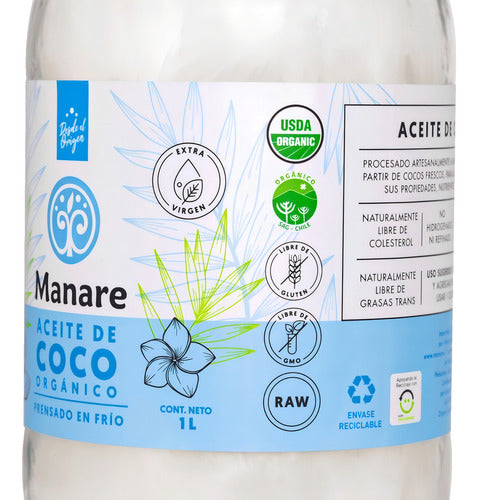 Manare - Aceite De Coco Orgánico 1 Lt