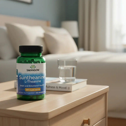 Swanson - Suntheanine L-teanina 200mg 60 Cápsulas Sin Sabor