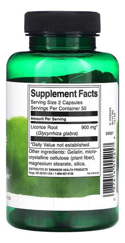 Swanson, Raíz De Regaliz (licorice Root), 100 Cápsulas
