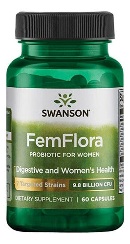 Femflora Probioticos Mujer 60cáp 9.8 Bill Cfu Swanson