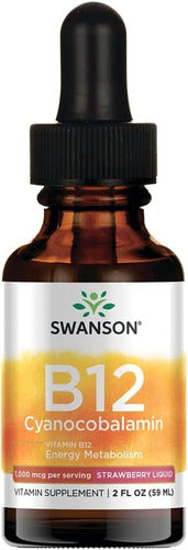 Swanson- B12 Gotas Sublingual 1,000mcg 59 Ml