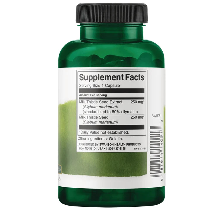 Swanson- Milk Thistle cardo mariano Estandarizado 80% 120 Capsulas