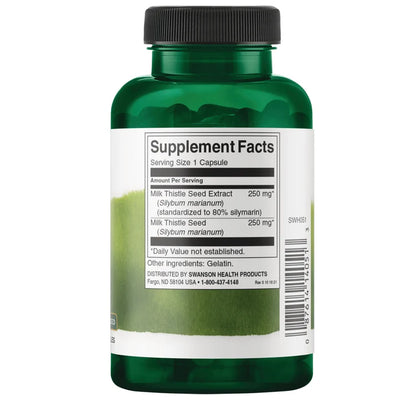Swanson- Milk Thistle cardo mariano Estandarizado 80% 120 Capsulas