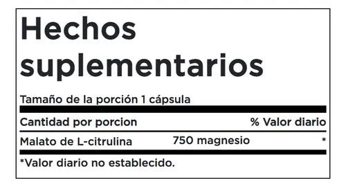 Swanson- Citrulina Malate 750mg 60 Cápsulas 