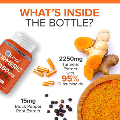 Qunol Turmeric Curcumin 2250mg Alta Potencia N/a