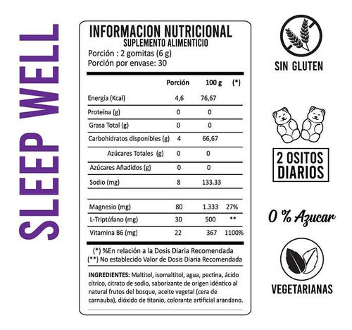 Perfect Bear- Sleep 60gomita Sin Gluten/azucar