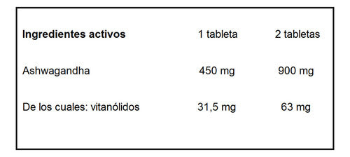 Ashwagandha 120 Tabletas Antidepresivo/estrés/ansiedad Sabor N/a