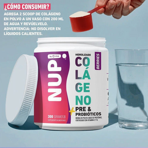 Nup!- Colágeno Hidrolizado + pre & Probióticos- 300 Gramos