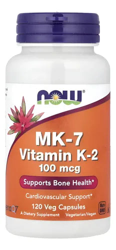 Now Foods - Mk-7 Vitamina K-2, 100 Mcg, 120 Capsulas Veg N/a