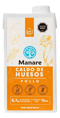Manare- Caldo De Huesos De Pollo 500 Ml 