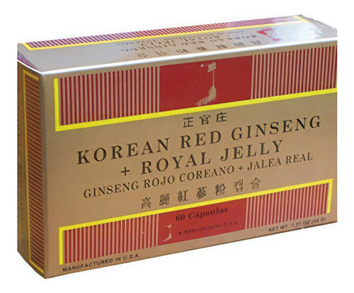 Fdc- Ginseng Rojo Koreano Con Jalea Real  60 Capsulas 