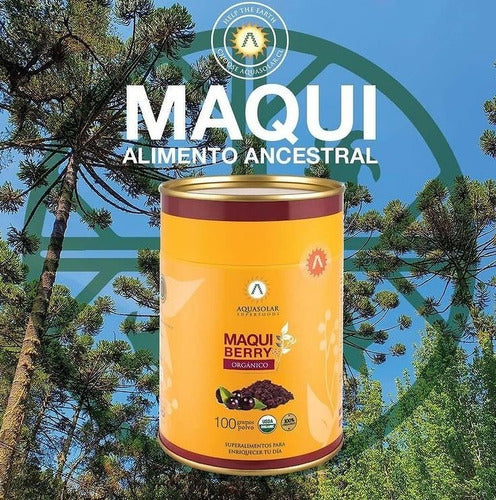 Aquasolar - Maqui Berry 100g Polvo 100% Orgánico