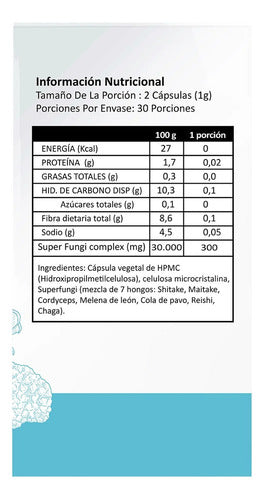 Pro Fungi Mix 7 Hongos Funcionales  Bio Swiss