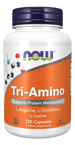 Tri-amino 120 Caps - Now Foods Sabor Sin Sabor