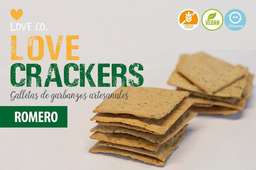 Love Co - Galletas De Garvanzos Crackers - Romero 130gr