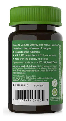 Natures Way Vitamina B12 2000mcg 100u Veganas Cereza