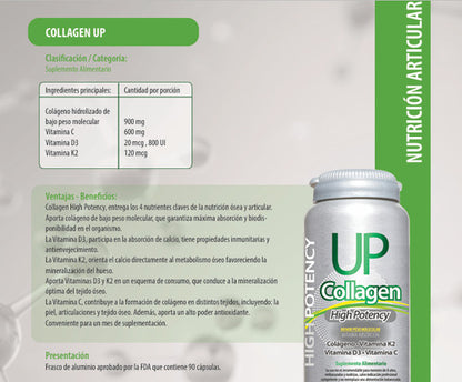 Newscience - Collagen Up High Potency Colágeno + Vit. 90caps