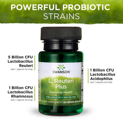 Swanson- L. Reuteri Probiotic Plus 7 Billones  30capsulas