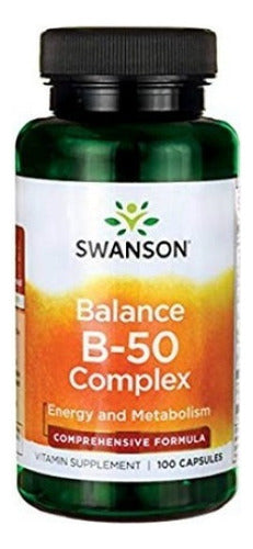 Swanson - Balance B-50 Complex ,100 Caps Sabor Sin Sabor