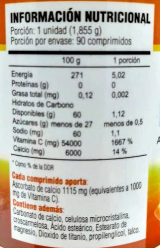 Fdc- Vitamina C Neutra 1000mg  90 Comprimidos 