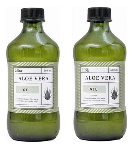Apicola Del Alba- Aloe Vera Gel Pack x2 500 Mililitros