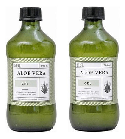 Apicola Del Alba- Aloe Vera Gel Pack x2 500 Mililitros