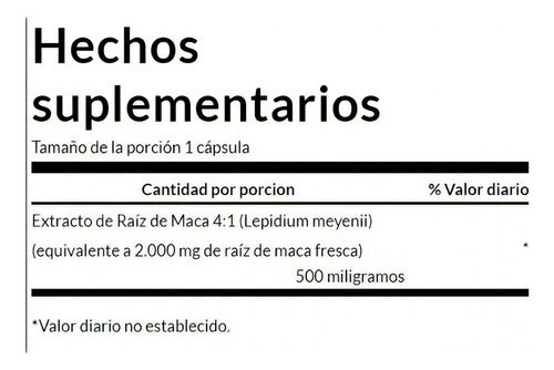 Swanson-  Maca 500 Mg (alta Potencia)  60 Capsulas
