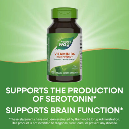 Natures Way - Vitamina B6 50mg 100 Capsulas N/a