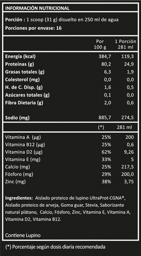 Prote&co - Lupine Protein Plátano 500g