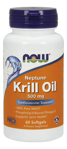 Krill Now 500 Mg 60 Capsulas Blandas Concentrado Omega  3  Sabor Sin Sabor